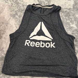 Reebok Gray Marled Performance Logo Tank Top